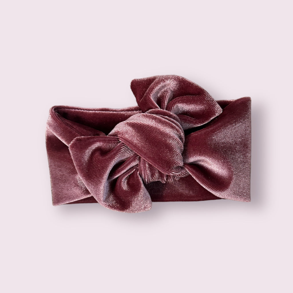 Emma Grace Shoppe Handmade Bow Knot- Antique Rose Velvet