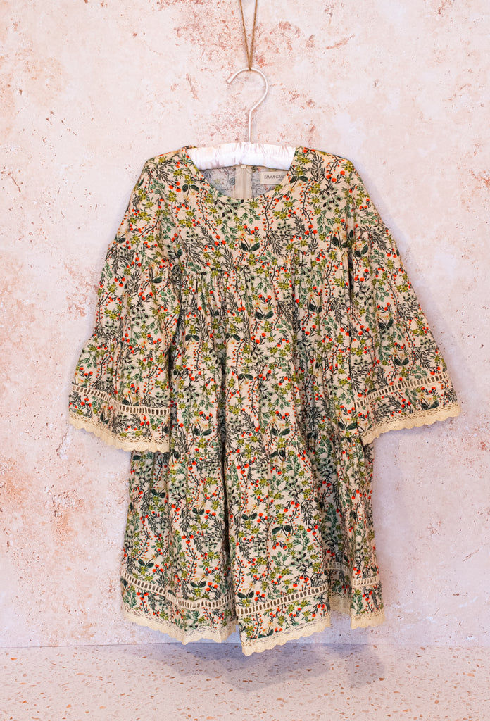 Emma Grace Shoppe Organic Cotton Multi-Tiered Boho Dress - Spring Floral