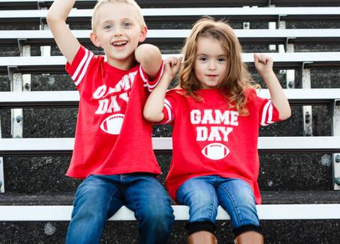 Wandering Owl Designs - Red Game Day Football Shirt Size 6M, L and XL