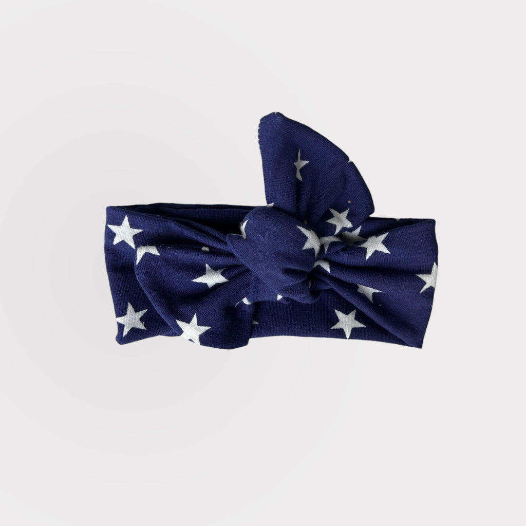 Emma Grace Shoppe Handmade Bow knot - Navy Stars