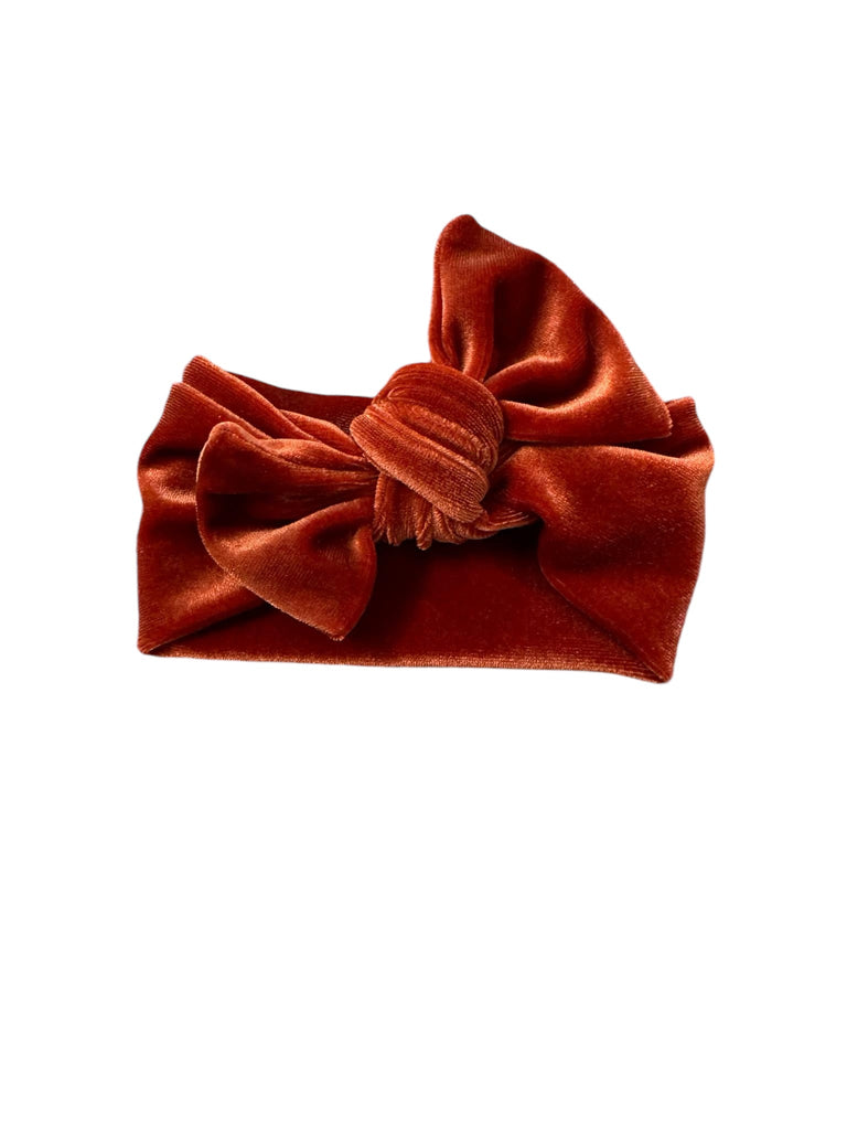 Emma Grace Shoppe Handmade Bow Knot - Rust Velvet