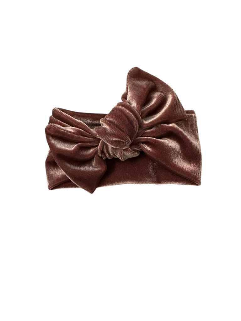 Emma Grace Shoppe Handmade Bow Knot - Mocha Velvet