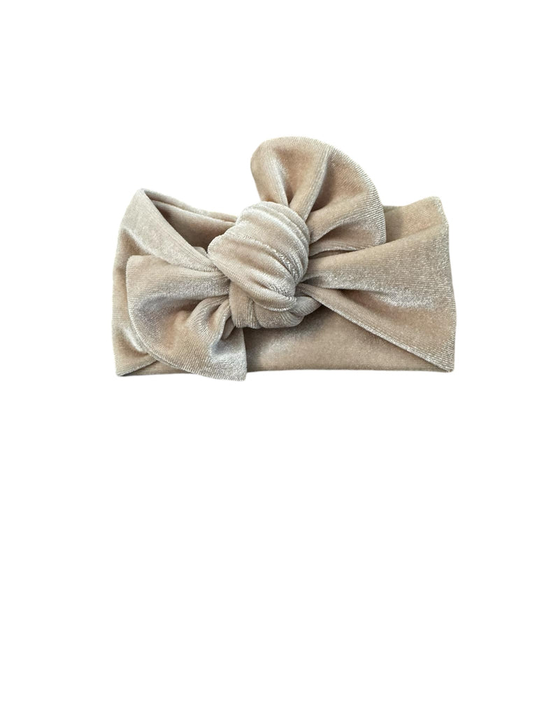 Emma Grace Shoppe Handmade Bow Knot - Champagne Velvet