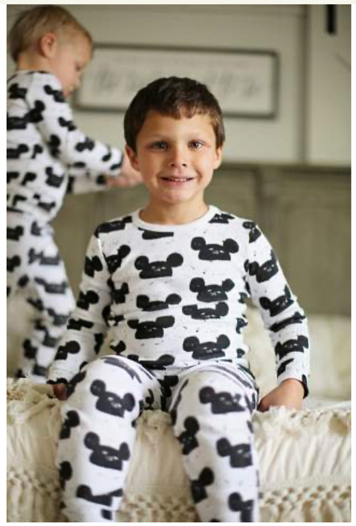 Modern Burlap - Baby + Child Organic Pajama Set | Modern Mouse