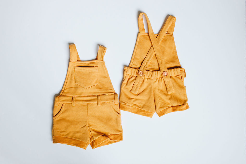 Orcas Lucille - Short Overalls - Goldenrod Size 2-3T