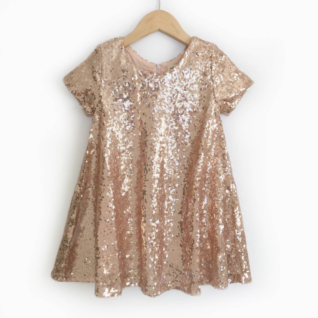 Carken Design - Rose Gold Sequin Dress - Short Sleeves