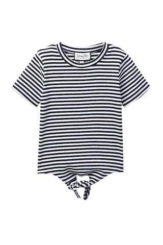 Young and Free Apparel - Black with White Stripes Tie Tee Size 3T