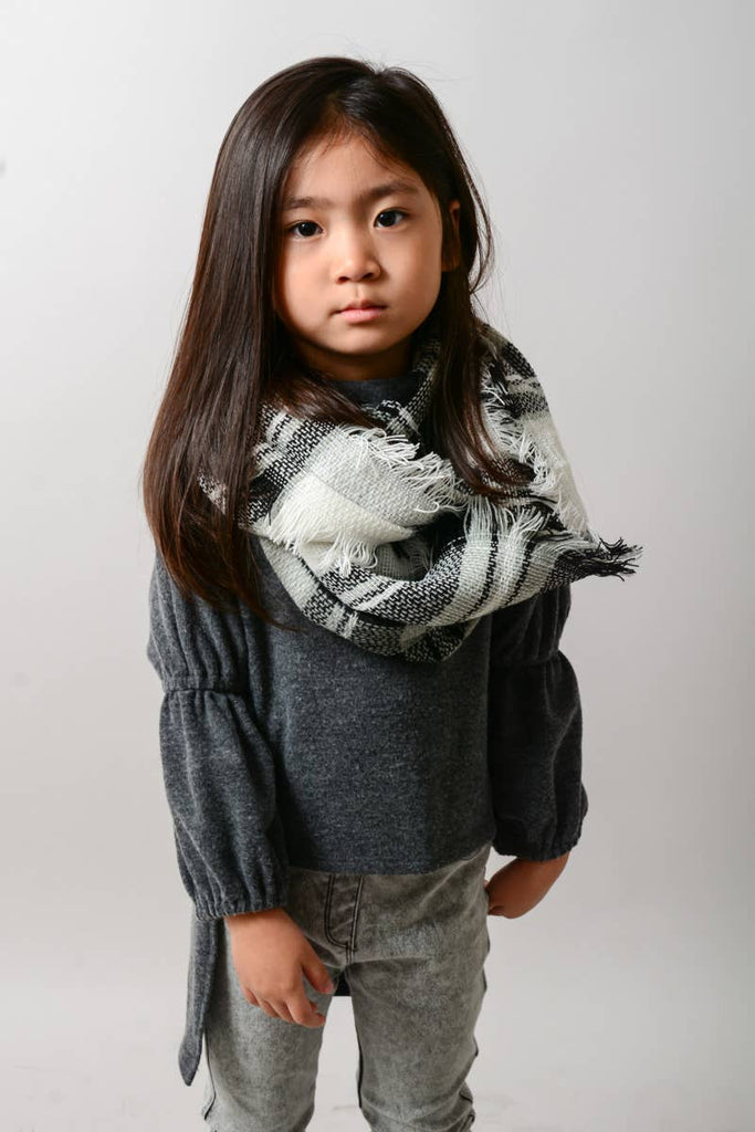 Leto Accessories - Kids - Classic Plaid Blanket Scarf