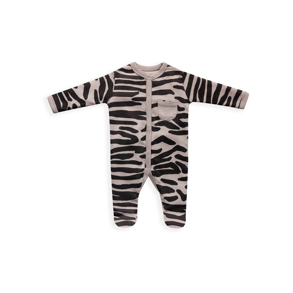Skylar Luna- Zebra Baby Footed Bodysuit Size 0-3M, 3-6M