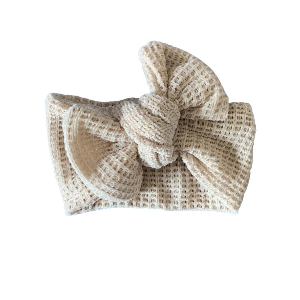Emma Grace Shoppe Resort Collection Hand Made Bow Knot - Sandy Waffle