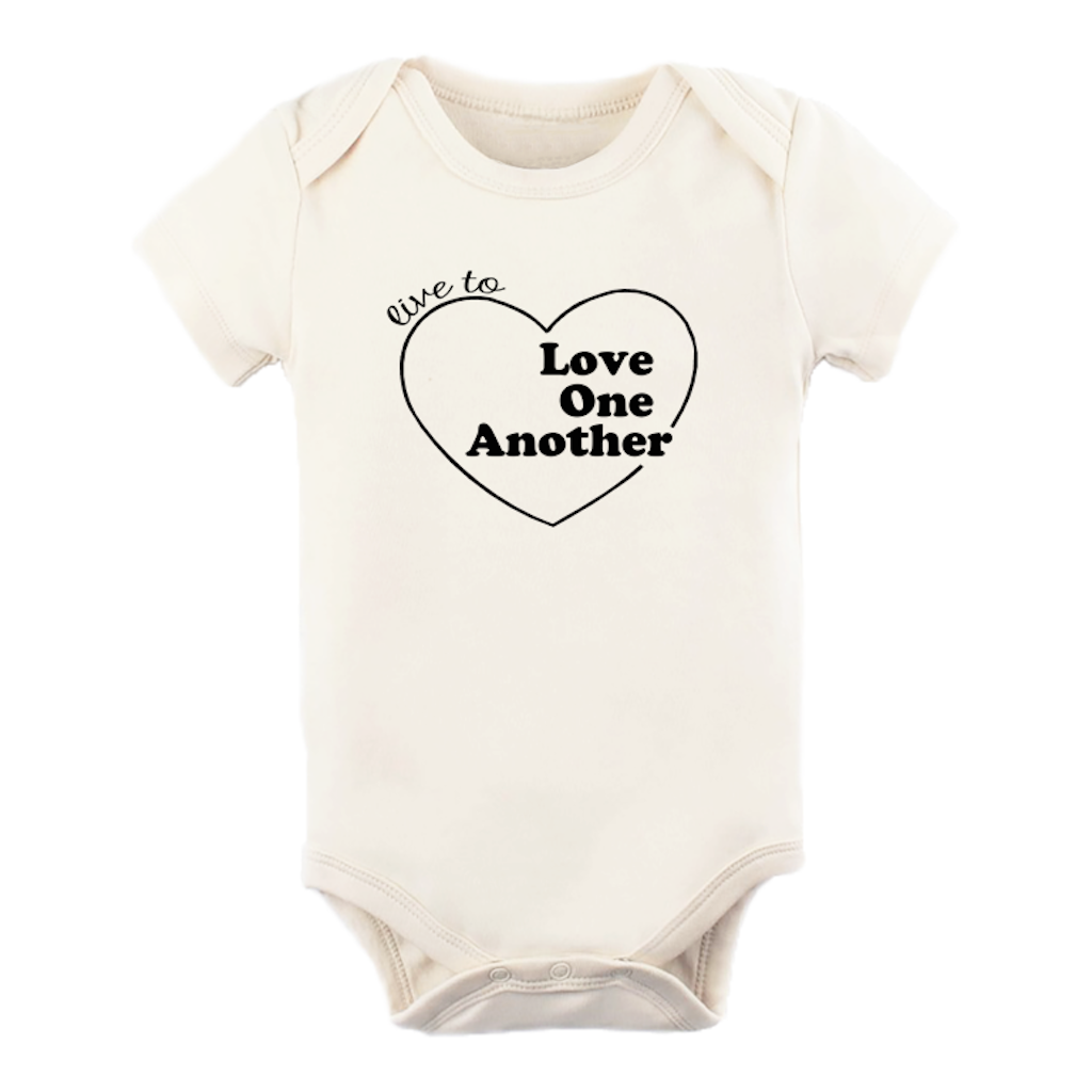 Tenth & Pine - Live to Love One Another Short Sleeve Onesie Size 0-3M. 3-6M, 6-12M, 12-18