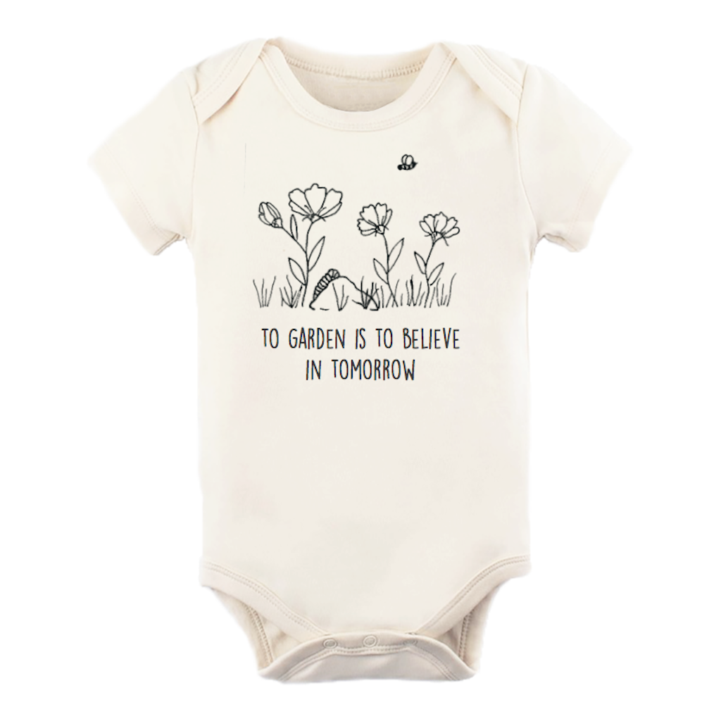 Tenth & Pine - To Garden Is To Believe In Tomorrow Short Sleeve Bodysuit Size -36M and 6-12M