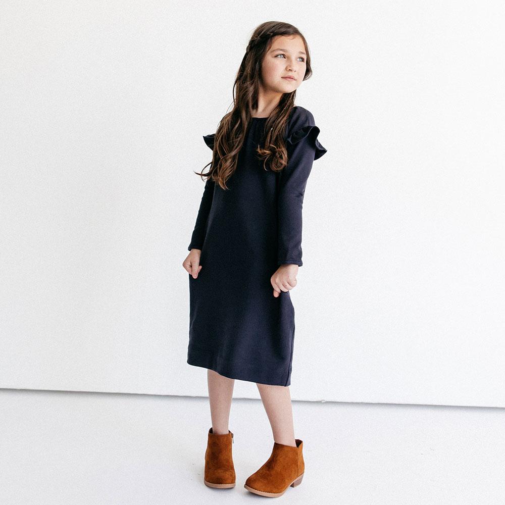 Alice + Ames- THE ADA DRESS IN MIDNIGHT NAVY 2T