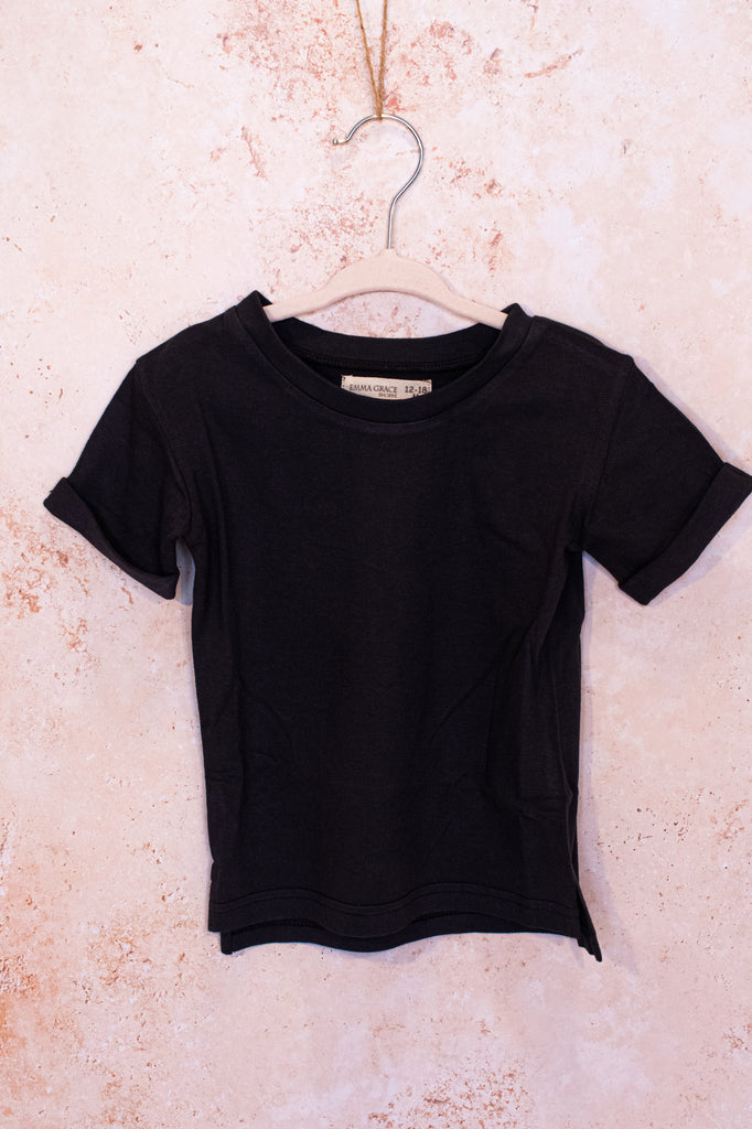 Emma Grace Shoppe Basic Hemmed Tee - Charcoal