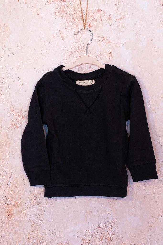 Emma Grace Shoppe Crewneck Sweatshirt- Charcoal