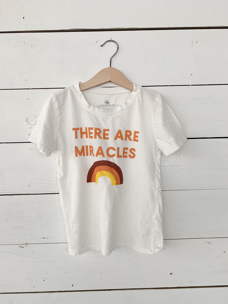 Modern Burlap-THERE ARE MIRACLES - KID'S CREWNECK TEE 18-24M, 2-3Y, 4-5Y and 6-7Y