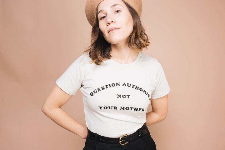 The Bee & The Fox - Question Authority, Not Your Mother (Fitted Crewneck)