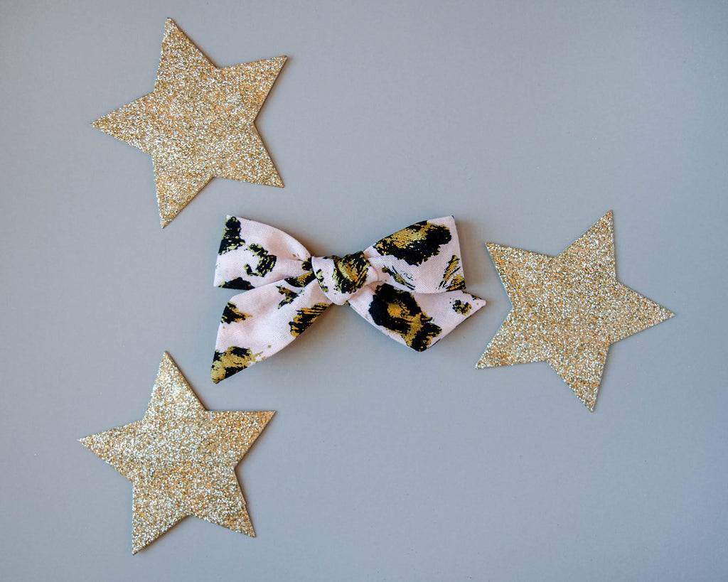Baby Ellie's Bows - Wild in Pink + Gold - The Lizzie Bow
