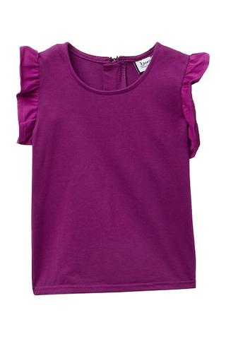 Young and Free Apparel - Plum Flutter Sleeve Shirt Size 2T, 4T and 5T