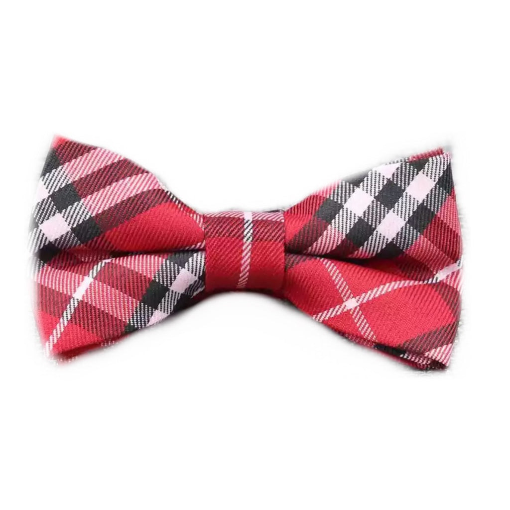 Tiny Trendsetter - Kids Red Plaid Bowtie (6 Months - 12 Years)