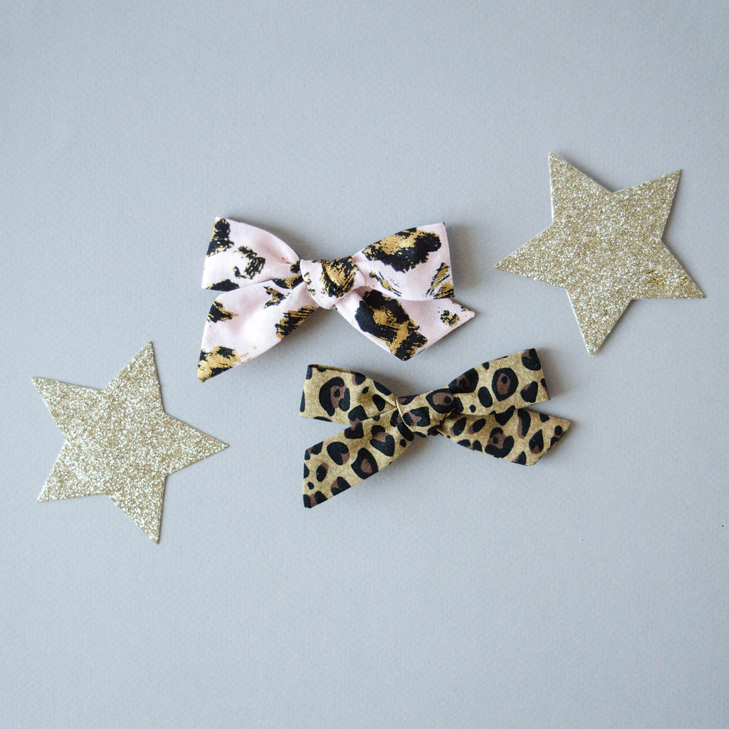 Baby Ellie's Bows - Wild in Pink + Gold - The Lizzie Bow