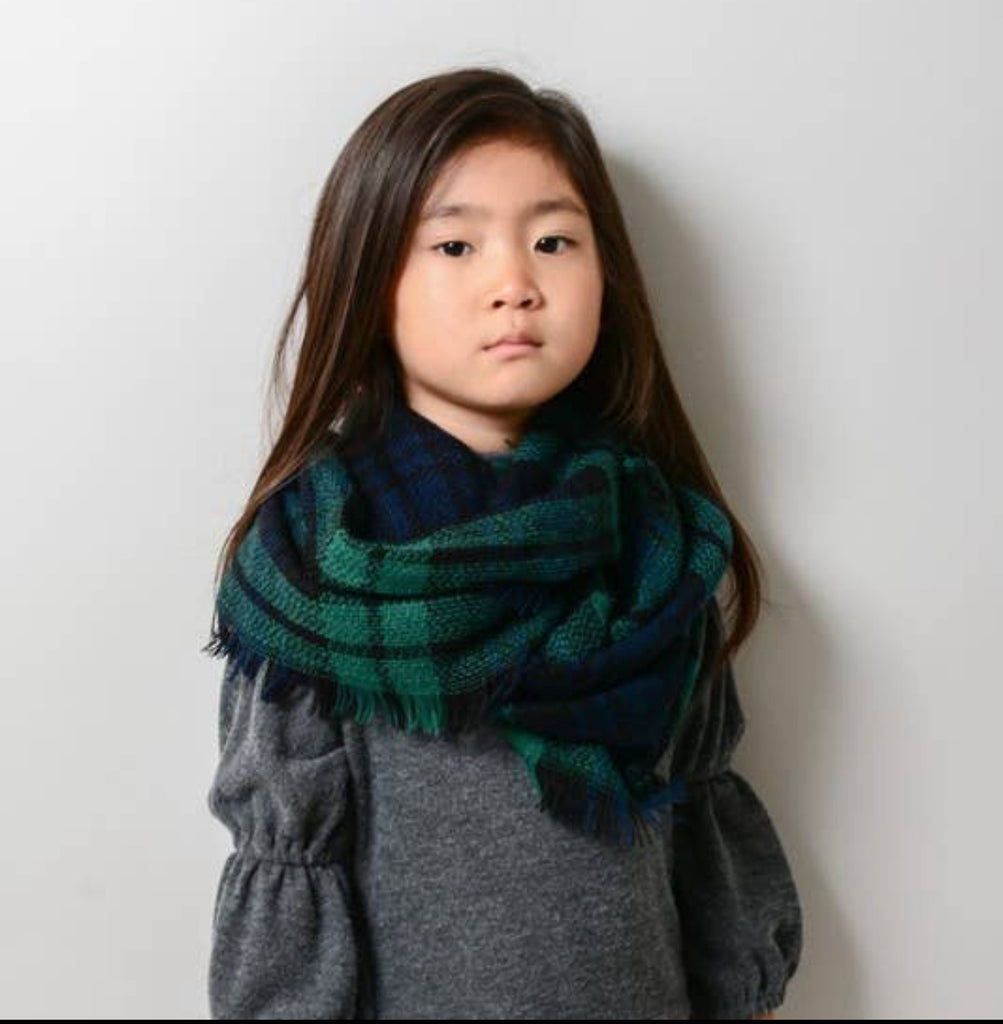 Leto Accessories - Kids - Classic Plaid Blanket Scarf